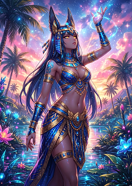 anime style in Tropical Oasis