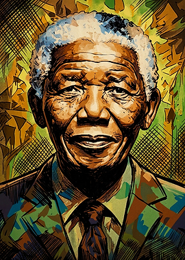 Nelson Mandela Pop Art Portrait