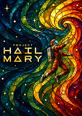 Project Hail Mary Stained Glass Art