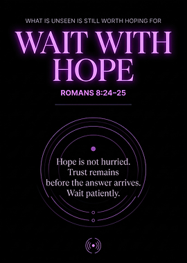 Wait With Hope Inspirational Quote Poster
