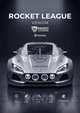 Rocket League Venom Car Poster