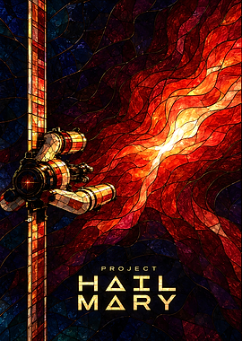Project Hail Mary Stained Glass Poster