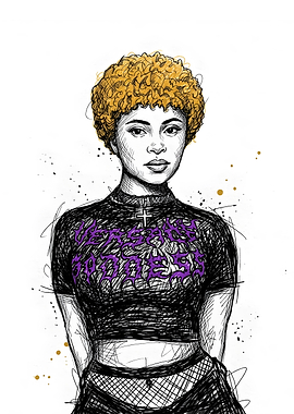 Ice Spice Sketch Portrait