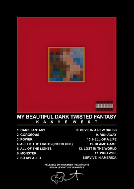 Kanye West MBDTF Album Poster