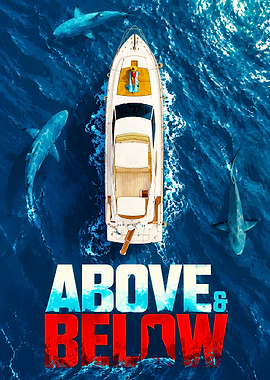 Above and Below Shark Yacht Poster