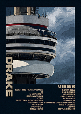 Drake Views Album Cover Poster