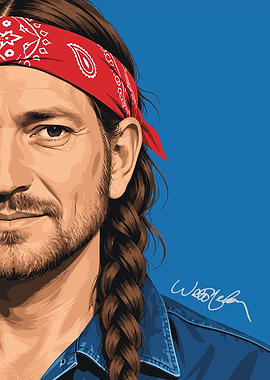 Willie Nelson Vector Portrait