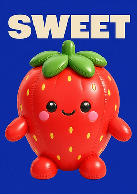 Cute Inflatable Strawberry Character
