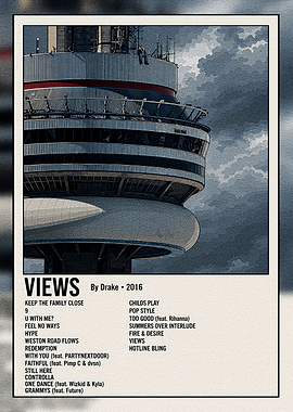 Drake Views Album Cover Poster
