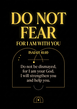 DO NOT FEAR Isaiah 41:10 Bible Verse Wall Art