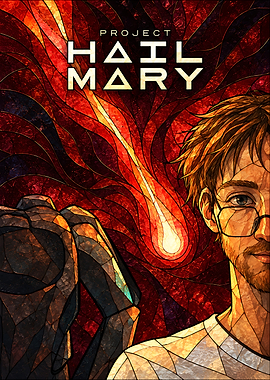 Project Hail Mary Stained Glass Poster