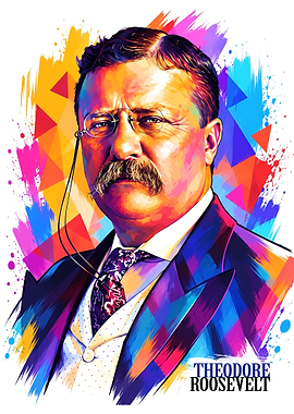 Theodore Roosevelt Pop Art Portrait