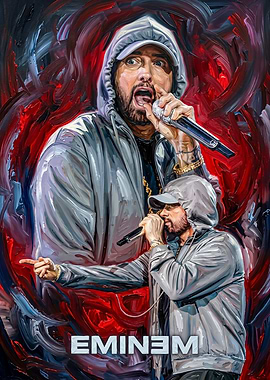 Eminem Oil Painting Style Poster
