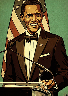 Barack Obama in Tuxedo Poster