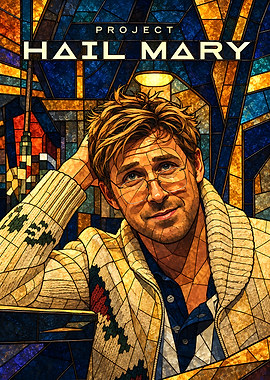 Project Hail Mary Stained Glass Portrait