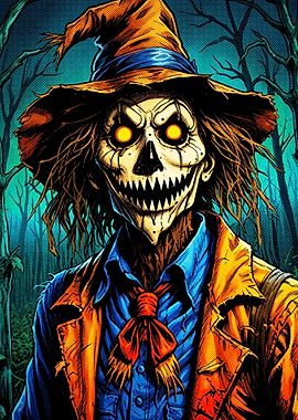 Sinister Scarecrow Halloween Portrait