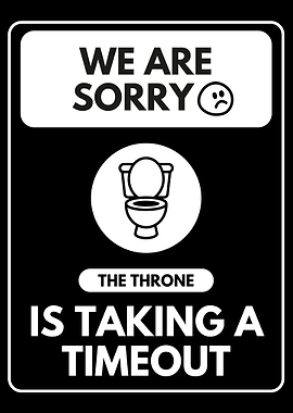 Funny Restroom Direction Sign
