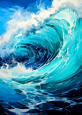 Dynamic Crashing Ocean Wave