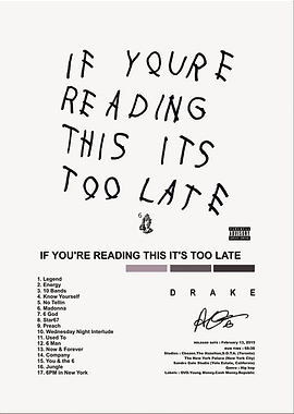 Drake If You're Reading This Album Poster