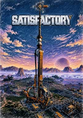 Satisfactory Game Space Elevator Poster