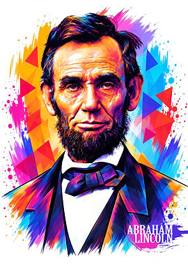 Abraham Lincoln Pop Art Portrait