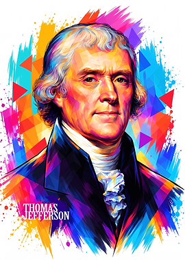 Thomas Jefferson Pop Art Portrait
