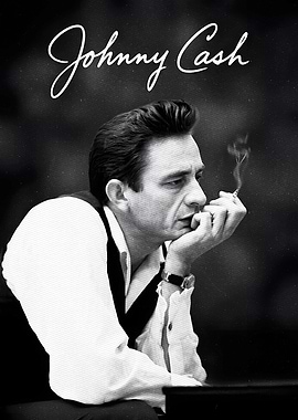 Johnny Cash Portrait Poster