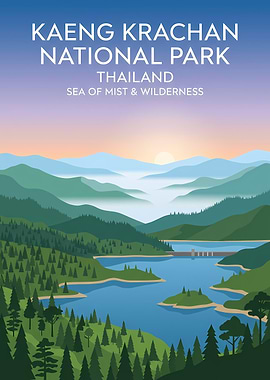 Kaeng Krachan National Park Travel Poster