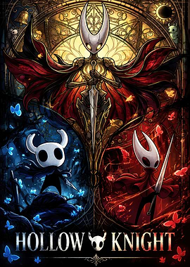 Hollow Knight Stained Glass Poster