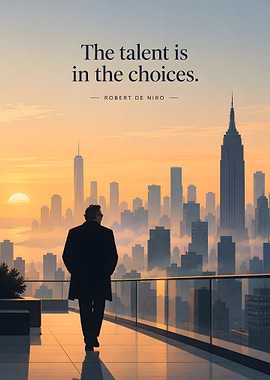 Robert De Niro Inspirational Quote Poster