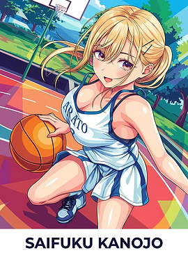 Anime Girl Playing Basketball