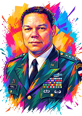 Colin Powell Pop Art Portrait