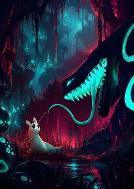 Rain World Slugcat Facing Predator