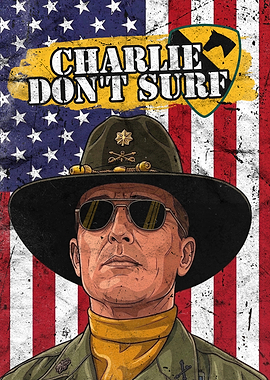 Air Cavalry Heritage: Charlie Don't Surf Premium Tee & Wall Art