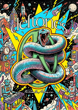 Deftones Private Music Psychedelic Poster