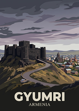 Gyumri Armenia Travel Poster