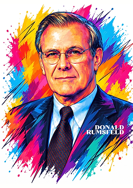 Donald Rumsfeld Pop Art Portrait
