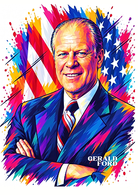 Gerald Ford Pop Art Portrait