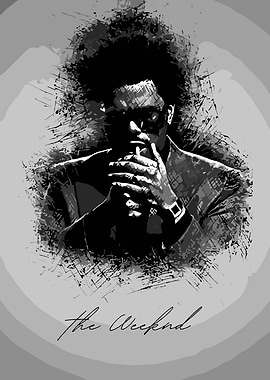 The Weeknd Artistic Portrait Poster