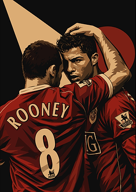 Wayne Rooney and Cristiano Ronaldo Illustration
