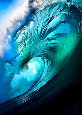 Powerful Crashing Ocean Wave