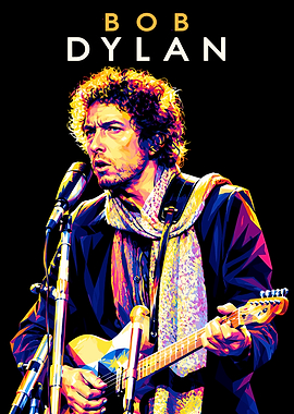 Bob Dylan Pop Art Portrait