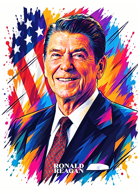 Ronald Reagan Pop Art Portrait
