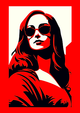 Pop Art Woman in Sunglasses