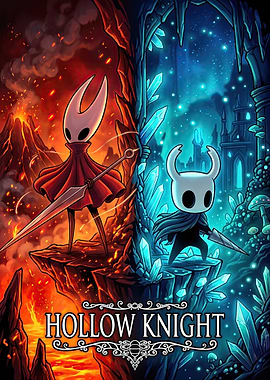 Hollow Knight Fire and Ice Poster