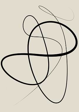 Minimalist Abstract Black Line Art