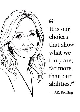 J.K. Rowling Inspirational Quote Portrait