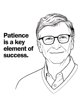 Bill Gates Inspirational Quote Poster