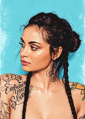 Kehlani Portrait with Tattoos