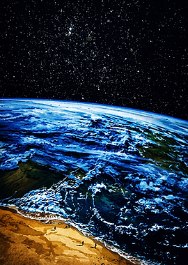Surreal Beach View from Space